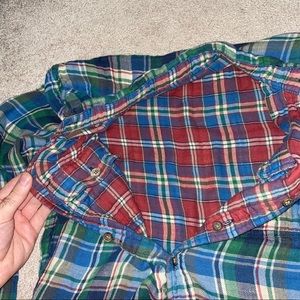 saks reversible flannel